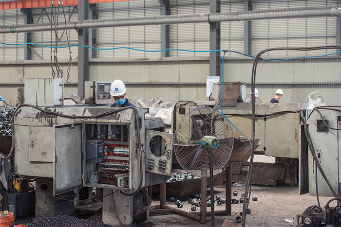 儋州网架配件-锥头加工车间