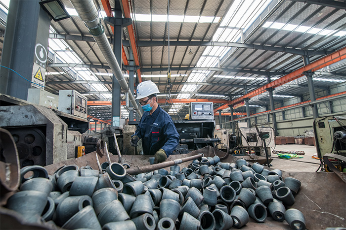 儋州网架配件-锥头加工车间